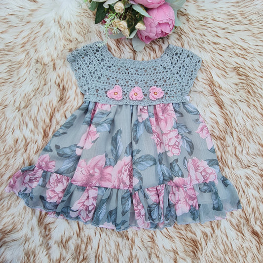 Sage Crochet Baby Dress