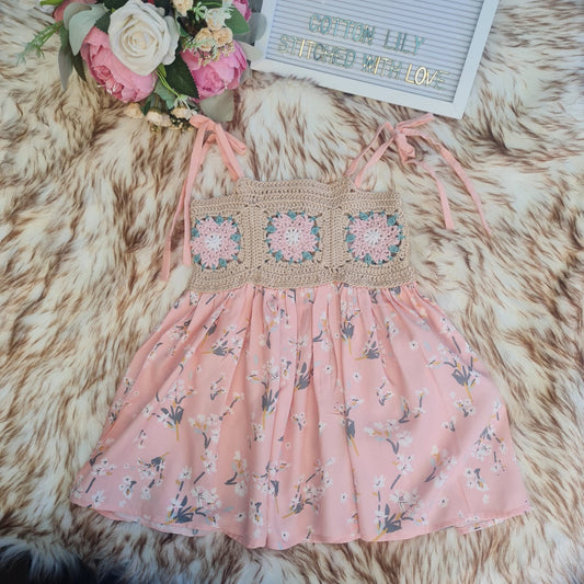 GRANNY SQUARE DRESS 12-18 months