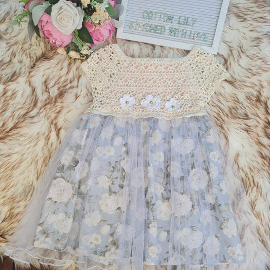 BABY CROCHET DRESS - 3-4 years