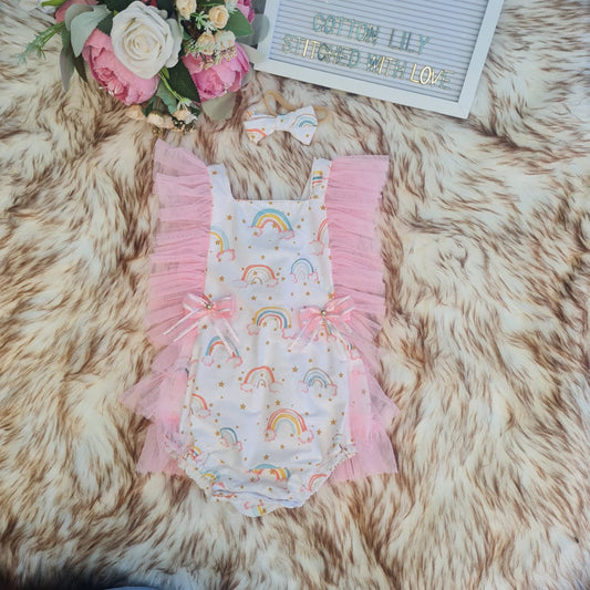 RAINBOW TULLE ROMPER