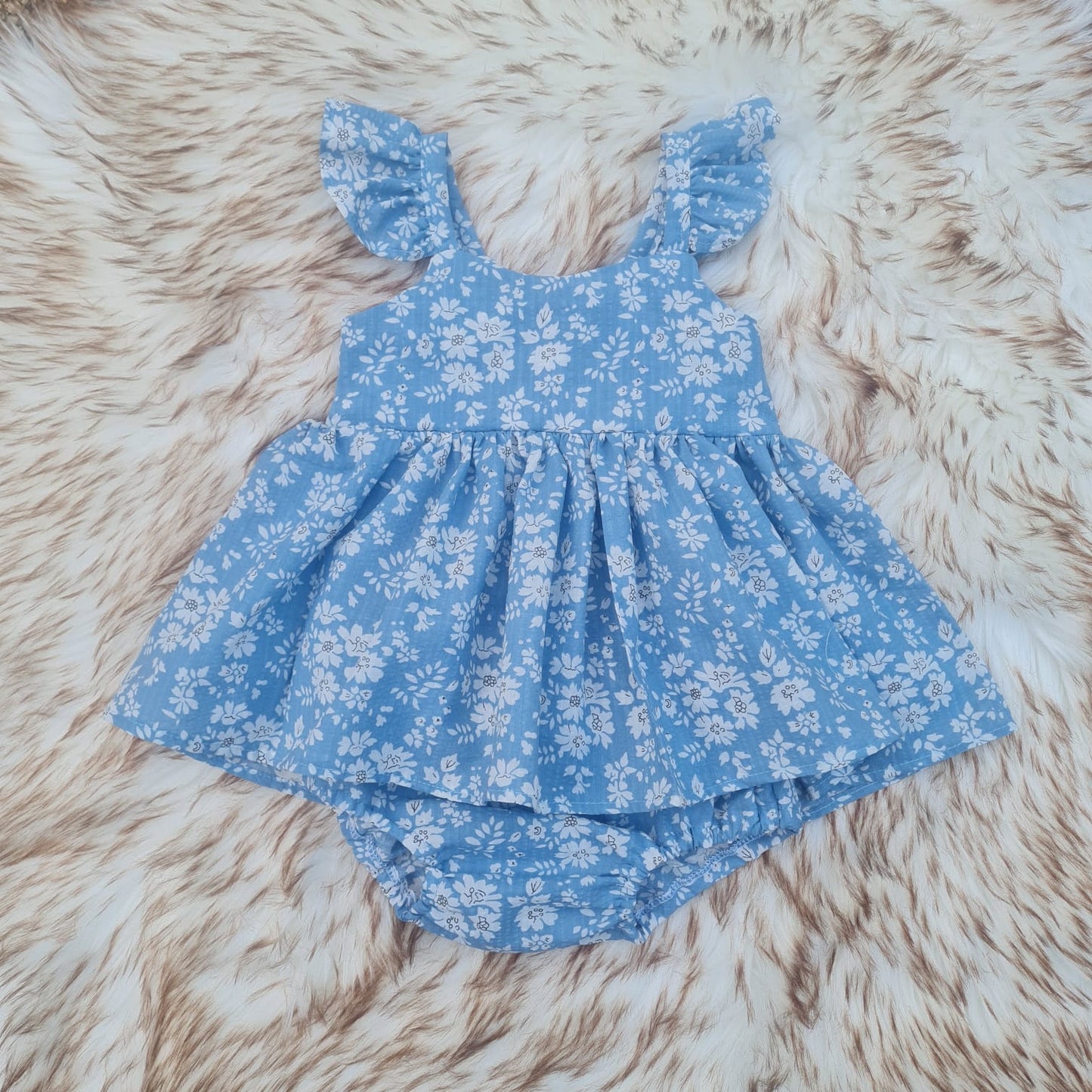 Cotton romper two piece set