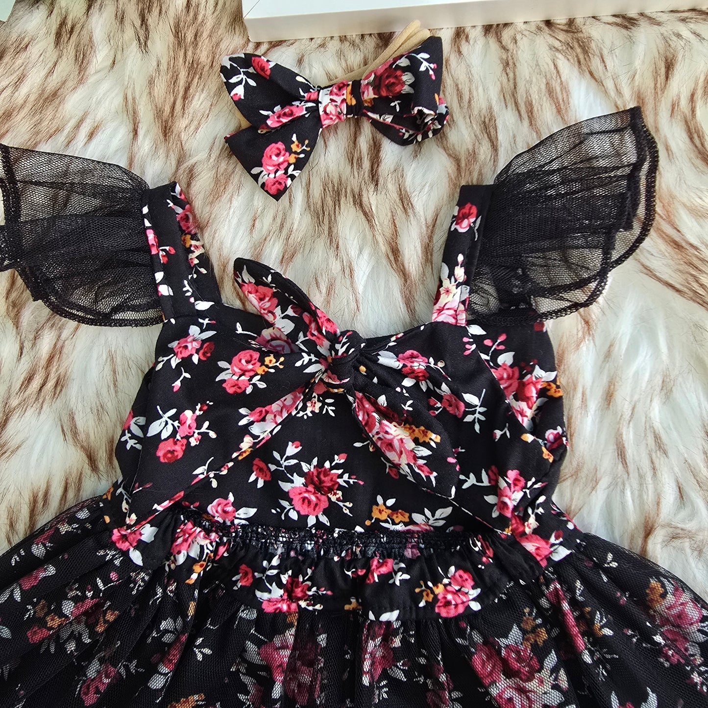 Tie back tulle dress