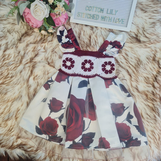 CROCHET ROSE DRESS